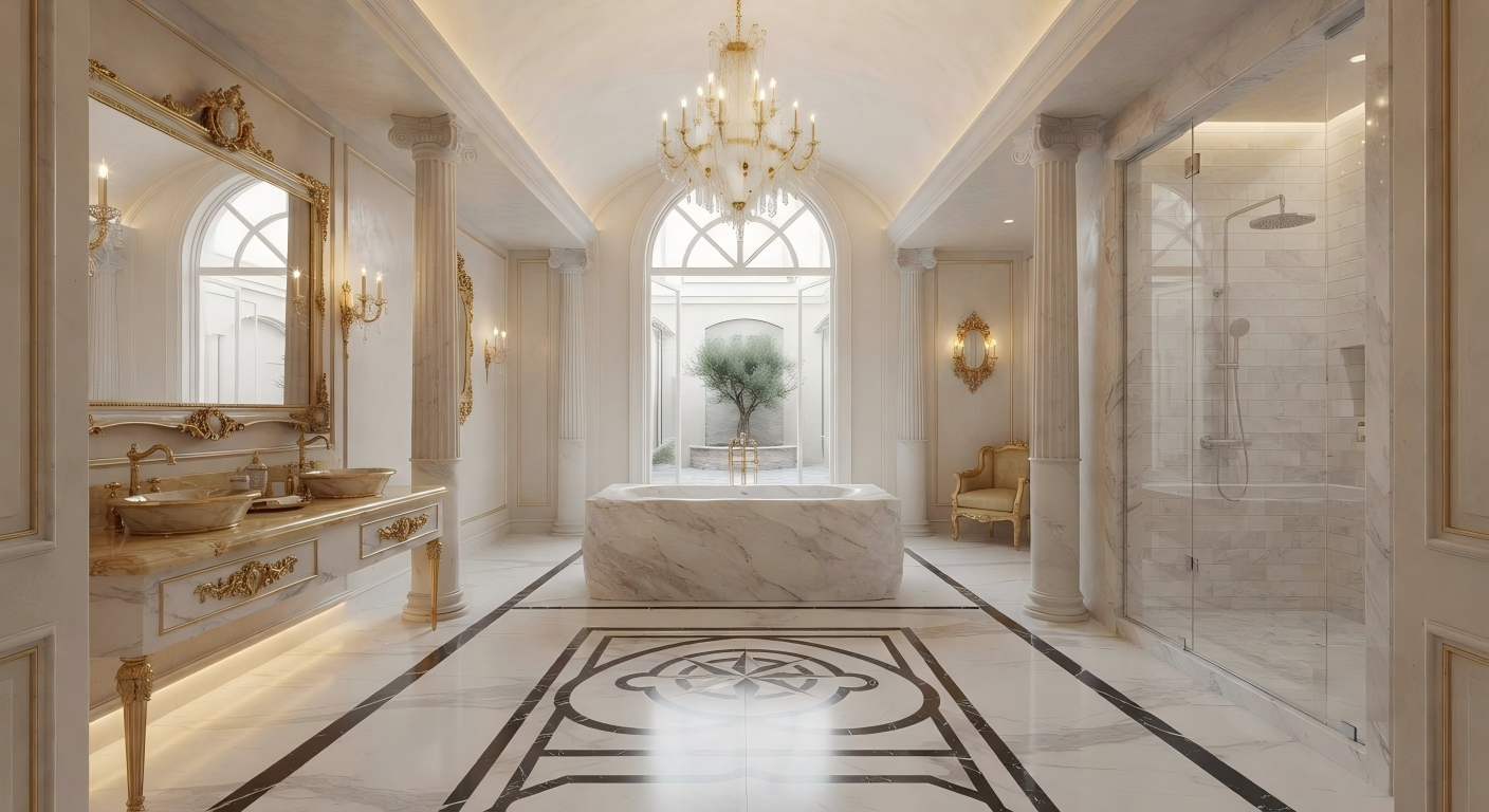 Statuario White Marble Round Coffee Table in Modern Living Room, Luxury Interior Sanctuary, Factory Direct Wholesale
