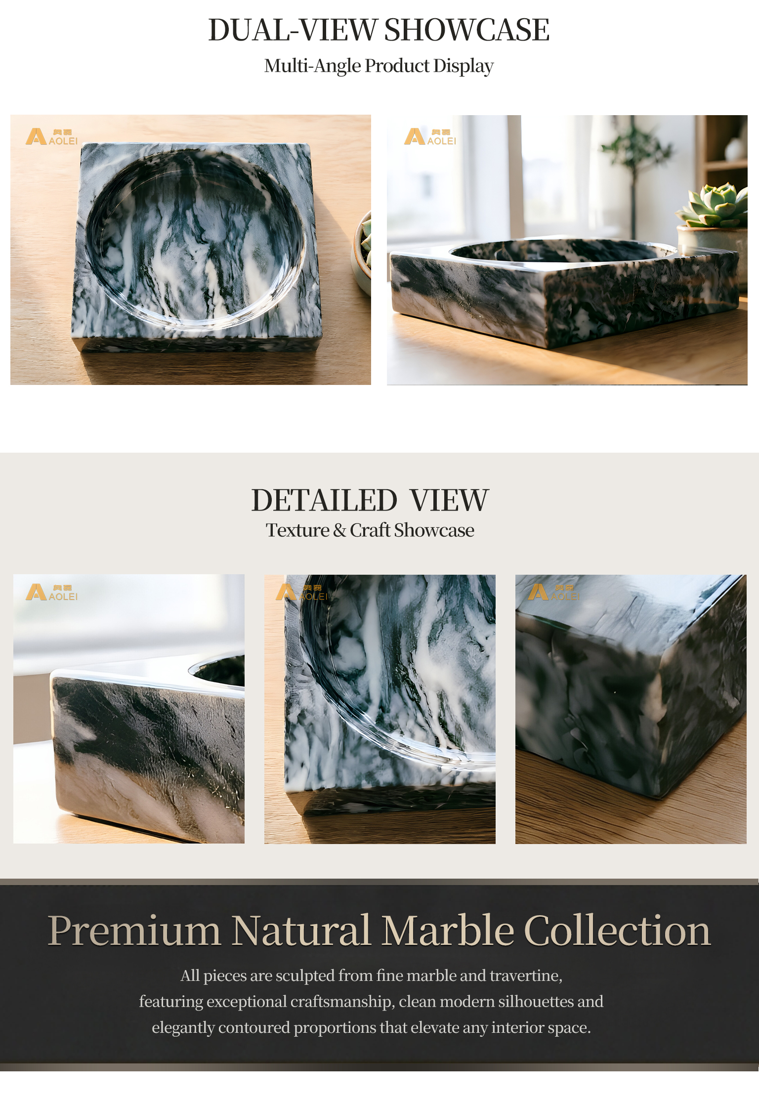 Luxury Square Silver Grey Marble Tea Tray in Modern Interior, Luxury Hotels & Coffee Table Decor, Factory Direct Wholesale