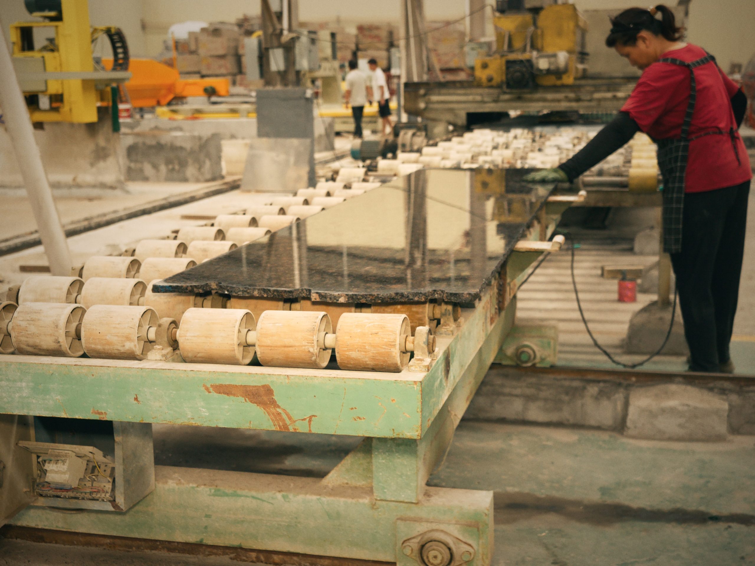 Automated Marble Production Line, Stone Manufacturing Workshop, Marble Factory Processing,
