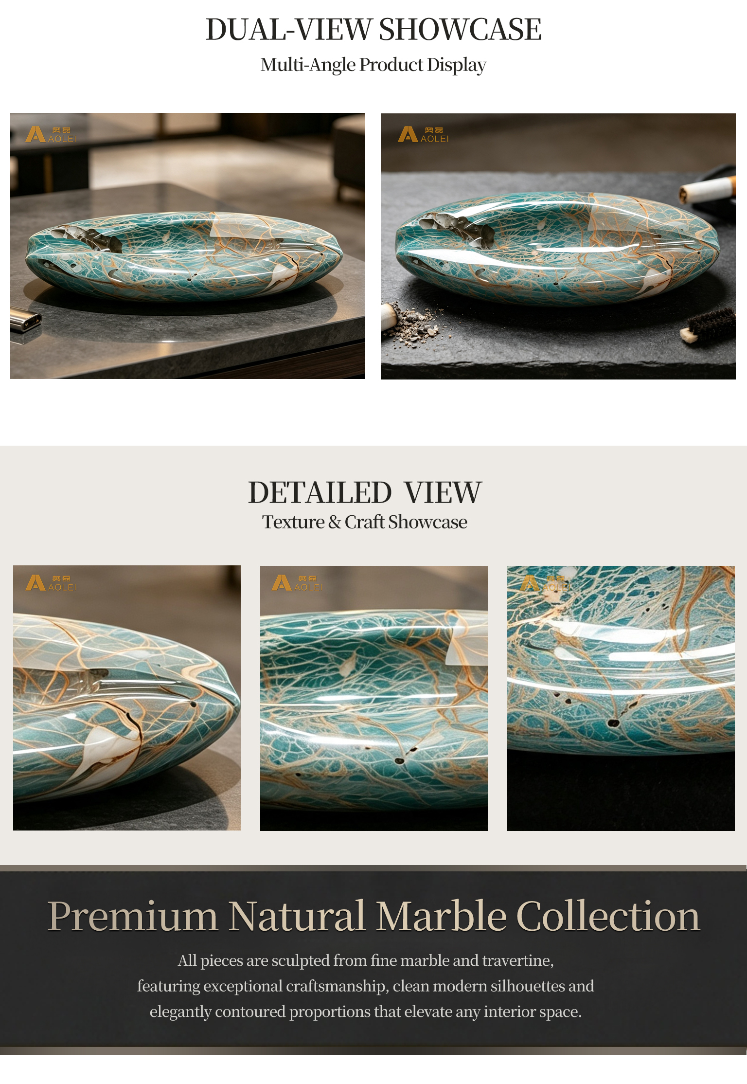 Green Onyx Marble Luxury Oval Design Cigar Tray Close-Up, Natural Stone Texture, Premium Craftsmanship & Polished/Honed Finish, Customized marble size